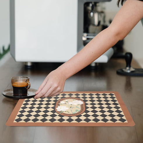 Coffee Mat, Coffee Bar Mat for Countertop Mat for Coffee Station Bar Mat, Dish Drying Mat for Kitchen Counter Drying Mat, Under Coffee Maker Espre...