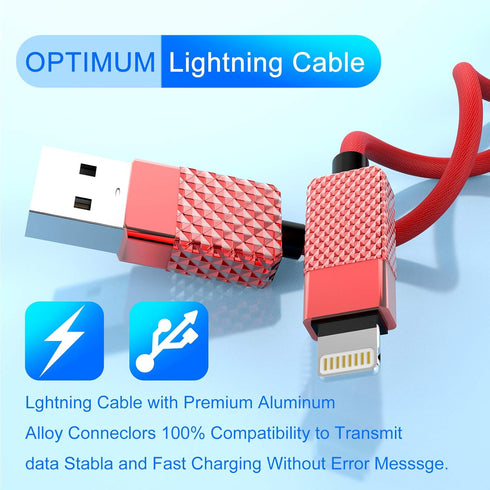 MTAKYI MFi Certified 16FT Lightning Cable iPhone Charger Cord Fast Data Cable Nylon Braided Compatible with iPhone Xs Max/XS/XR/7/7Plus/X/8/8Plus/...