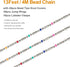 Kyutong 13 Feet/4M Silver Necklace Chains Spool Multicolor Ball Bead Chains for Jewelry Making Solid Stainless Steel Chain on a Roll for Earring B...