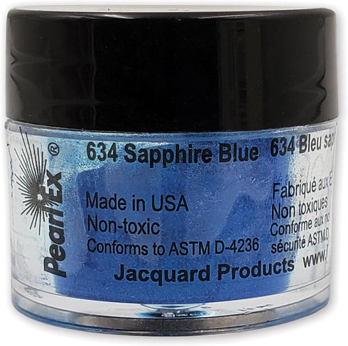 Jacquard Pearl Ex Pigment Powder 3 Grams Sapphire Blue - Loose Mica Powder for Epoxy Resin, Watercolors, Calligraphy Ink & Clay - Epoxy Pigment Po...