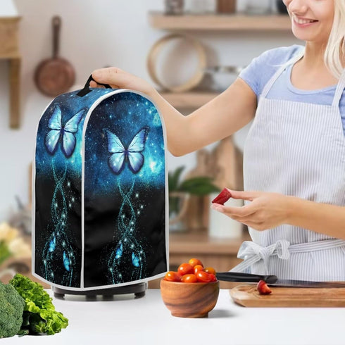 Blue Butterfly Print Blender Dust Cover Stand Mixer Appliance Cover Kitchen Appliance Cover Kitchen Mixer Attachments Small Appliance Covers Keep ...