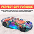 Light Up Transparent Car Toy - Fun and Interactive Electric Car Toy for Kids- Music Car with LED - Colorful Moving Gears -Tummy Time Crawling Baby...