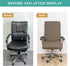 Jin Le Office Chair Cover- Medium, Khaki- Removable Computer Chair Cover for Office Chair with Zipper for Universal Rotating Chair Desk Chair Cove...