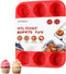 Silicone Muffin Pan, 12 Cups Non Stick Cupcake Pan, Great for Making Muffin Cakes, Bread, Tart, BPA Free and Dishwasher Safe...