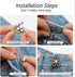 8 Sets Flower Jeans Button Pant Waist Tightener, Adjustable Waist Buckle Sets No Sew and No Tools Detachable Decorative Waist Buckles, Jean Button...