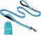 Dog Leash with 2 Comfortable Soft Padded Handles Reflective Heavy Duty Pet Dog Walking Leashes 6FT Blue Durable Dog Training lead & Traffic Handle...