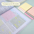 6Pads Transparent Sticky Notes, Clear Sticky Note Waterproof See Through Memo Pad, Markers Stickers Translucent Index Book Tabs for Annotating Bib...