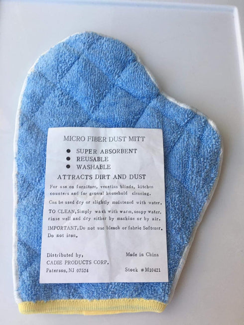 Soft Microfiber Dust Mitt - Comfortable and Reusable Dusting Mitten for Household Cleaning | Multipurpose Cloth Glove Wipes Off Dirt for Living Ro...
