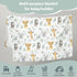 Safari Jungle African Animal Eucalyptus Leaf Baby Blanket Boys Gift, Elephant Giraffe Zebra Lion Flannel Fleece Nursery Bed Blankets, Lightweight ...