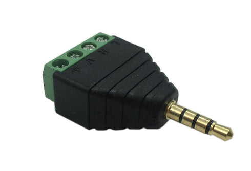 Cerrxian 3.5mm 4 Pole Stereo TRRS Audio Video Male to 4 Screw Terminal Female Headphone Replacement Solderless Balum Converter Adapter (2-Pack)...