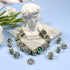 TOAOB 30pcs Green Large Hole European Beads Antique Silver Metal Rhinestone Rondelle Spacer Charms Beads Assortments for Bracelets Necklaces Jewel...