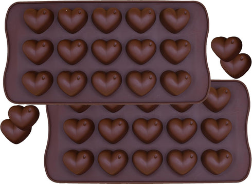 Heart with Diamond Shape Tray Pan Silicone Bakeware DIY Durable Oven to Freezer, Microwave, Dishwasher Safe - Perfect for Chocolate, Jelly, Bit-Si...