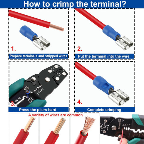 Tnisesm 301Pcs Insulated Wire Electrical Connectors Assortment Kit with Ring, Spade, Butt, Quick Disconnect, Crimp Automotive Cable Terminals...
