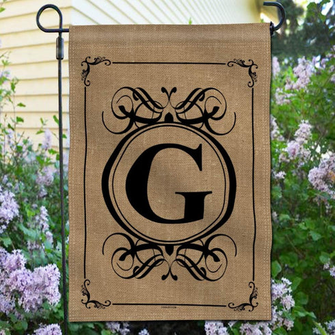 Anley Classic Monogram Letter G Garden Flag, Double Sided Family Last Name Initial Yard Flags - Personalized Welcome Home Decor - Weather Proof & ...