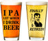 IPA A Lot When I Drink Beer Funny Gift Glasses For Pint Lover- Glass Mug Mugs Gift Sayings Funny Birthday Christmas Holiday Present For Dad Mom Gr...