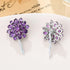 2 Pcs Sliver Rhinestone Buttons Crystal Embellishments for Clothing Jewelry Making DIY Decoration Bottons for Sewing Crafts Wedding Bridal (Purple...