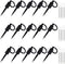 Secure Pen Set with Chain and Pen Holder, Desktop Pens with Chains, and Blank Ink Refills, Black Ink Counter Coil Corded Pen for Home Bank Office ...