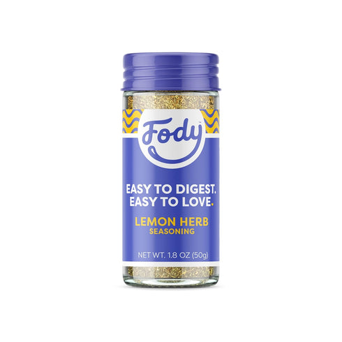 Fody Foods Vegan Lemon Herb Seasoning, Flavorful Grilling Seasoning, Low Fodmap Certified, Sensitive Recipe, Gut & IBS Friendly, 1.8 Ounce...