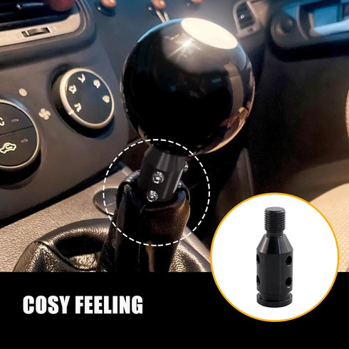 Universal Shift Knob Adapter,Aluminum Auto Shifter Adapter,Car Shift Knob Sheath Retainer for Threadless Manual Shift M12x1.25 (Black)...