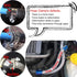 Flexible Rubber Pipe Clamps - 6AN Hose Finisher Clamp with Screw Band for 3/8 Fuel Line, 4Pcs/Pack Black Hose Connectors, Great for Fuel/Oil/Diese...