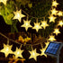 Solar String Lights Outdoor, Solar Powered Star String Lights, 30ft 50LED 8 Modes Waterproof Christmas String Lights for Gardens Patio Landscape X...