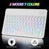 Ultra-Slim Bluetooth Keyboard and Mouse Portable Mini Wireless Keyboard Rechargeable 7-Color Backlit for Apple iPad iPhone Samsung Tablet iPhone S...