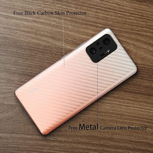 Ibywind Screen Protector For Redmi Note 10 Pro 4G (6.67 Inches) with 2Pcs Tempered Glass,1Pc Camera Lens Protector,1Pc Backing Carbon Fiber Film [...