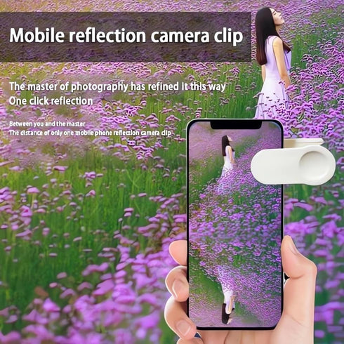 2024 Smartphone Camera Mirror Reflection Clip Kit -?New Version? Smartphone Selfie Reflector, Adjustable Mobile Phone Reflection Camera Clip, Mirr...