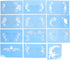 12 Pieces Face Painting Template, Reusable Face Paint Makeup Stencils Body Painting Template for Kids Adult, Suitable for Birthday Halloween Chris...
