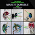 22FT Fiberglass Running Electrical Wire Cable Glow Rods Wire Pulling, Fish Rods Electrical Kit with 8 Different Attachments and Fish Tape Wire Pul...