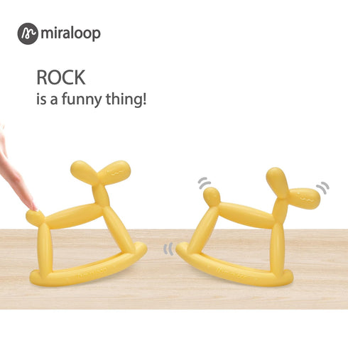 Teething Toy for Baby 0-6, 12, 18 Months Infant, Jellydog Never Drop Food Grade Silicone Rocking Teether, Prevent Choking & Odorless, Less Dust an...