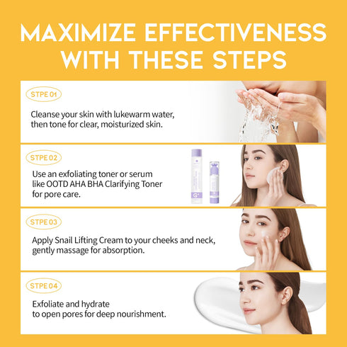 Snail Mucin Moisturizer Cream For Face, Lifting & Deep Hydrating Ceam For Face And Neck, Anti Aging, Smoothing, Korean Skincare For Glass Skin (3....