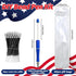 150 Pieces Independence Day Beadable Pens Kit - 4th of july Patriotic 50 Beaded Pens Bulk, Refills & Pen Bags Included - Bead Pens Black Ink Ballp...