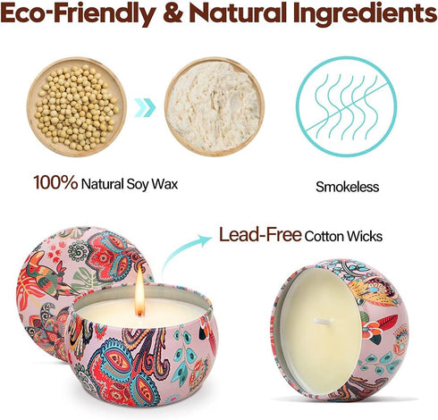 Scented Candles Gift Set for Women, 12 Pack 2.5 Oz Soy Wax Travel Tin Aromatherapy Candles for Home Scented, Perfect for Birthday, Christmas, Stre...
