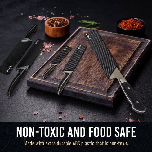Knife Sheaths for Kitchen Knives 8"-12" Universal Knife Edge Guards Set | Knife Cover with Extra Strength | BPA-Free Knife Guards | Non-toxic and ...