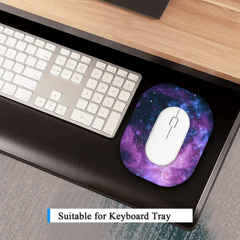 Small Mouse Pad 6 x 7 Inch, Oval Mini Mouse Pad with Non-Slip Rubber Base, Waterproof Compact Mouse Mat for Laptop Computer Wireless Mouse Keyboar...
