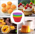 Silicone Baking Cups Round 12 Pack 2.75 inches Cups, Reusable Muffin Liners BPA Free, Non-stick Cake Cup Mold Set Multicolor by Mikim...