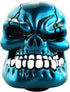 Lunsom Skull Shift Knobs Resin Shifter Head Most Car Transmission Shifting Stick Handle Fit Most Automatic Manual Vehicle (Metal Blue)...
