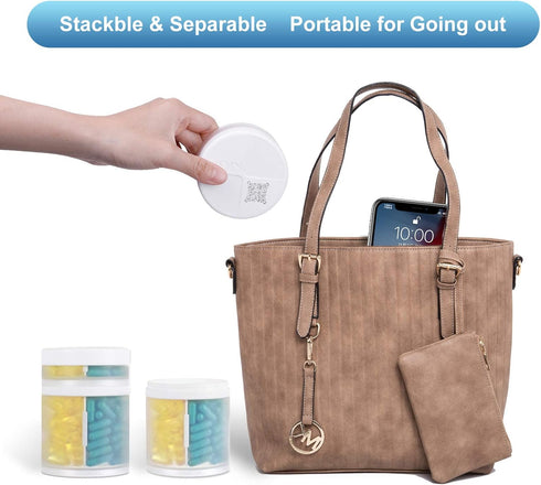 Extra Large Supplement Organizer and Portable Pill Case with 8 Compartments Double Layers Medicine Dispenser Monthly Vitamins Organizers Pill Bott...