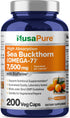 NusaPure Sea Buckthorn Omega-7 7500mg per Veggie Powder Caps - 200 Count - Extract 30:1, Non-GMO & Vegan...