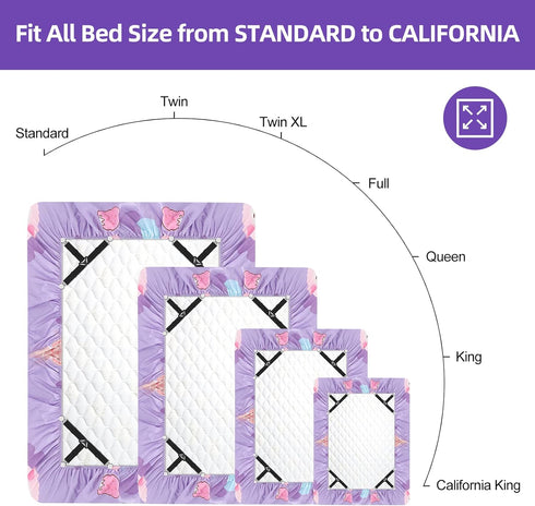 Bed Sheet Fasteners, Triangle Sheet Straps Mattress Clips, 3 Way Fitted Bed Corner Holder Sheet Suspenders Grippers for Bedding Sheets, Mattress C...