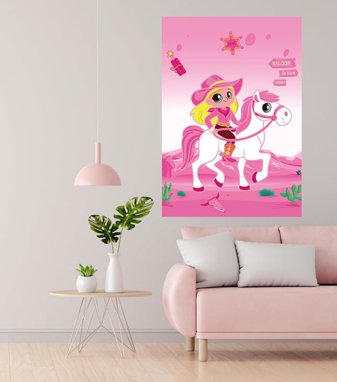 Cowgirl Birthday Party Decorations,Pin The Boot on The Cowgirl Game,Disco Pink Cowgirl Western Horse Party Decorations Favor Supplies....