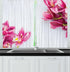 Ambesonne Floral Kitchen Curtains, Orchids on a Plain Background Spa Relaxation Theme, Window Drapes 2 Panel Set for Kitchen Cafe Decor, 55" x 39"...