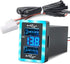 MICTUNING Upgraded Dual USB Port 6.4A QC3.0 Quick Charger with Blue LED Digital Voltmeter Replacement for Toyota, Compatible with Cellphone iPad P...