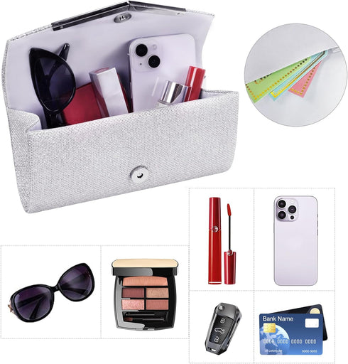 Larcenciel Clutch Purses for Women, Shiny Pleated Sequin Envelope Evening Bags for Mother's Day Gifts Party Prom...