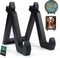 2 Pack Bamboo Plate Display Stand, 6 Inch Decorative Picture Frame Stand Square Plate Holder Display Stand Display Stand for Plates, Photos, Book,...