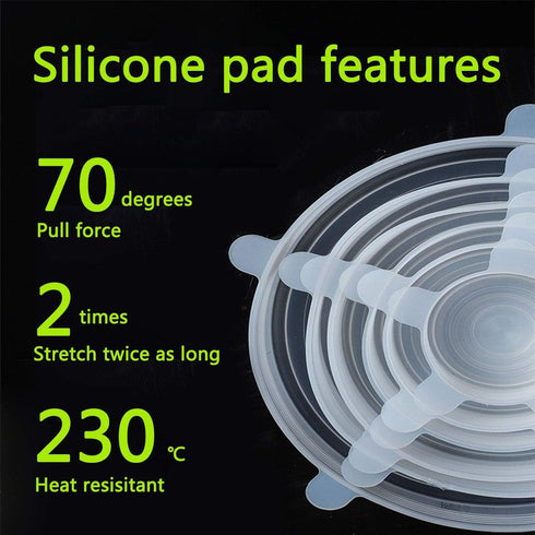 Silicone Stretch Lids Set Of 12 Elastic Reusable Microwave Food Covers Bowl Covers for Can, Cup and Glass Jars...