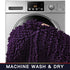 Walensee Bathroom Rug Non Slip Bath Mat (24x17 Inch Dark Purple) Water Absorbent Super Soft Shaggy Chenille Machine Washable Dry Extra Thick Perfe...