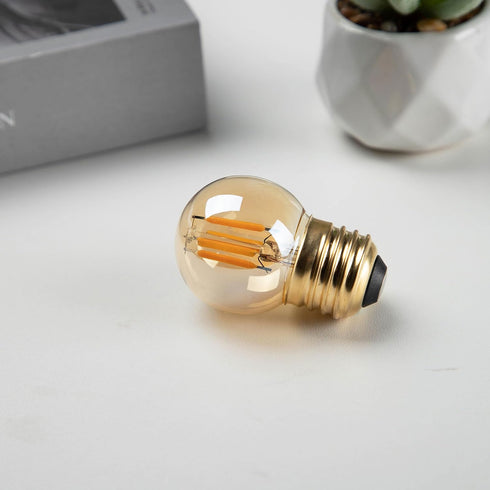 3 Watt Dimmable Low Wattage LED Bulbs Equivalent to 25 Watt Light Bulbs,E26 Standard Base G40 Small Globe Light Bulbs,2200K Warm Light for Bedroom...