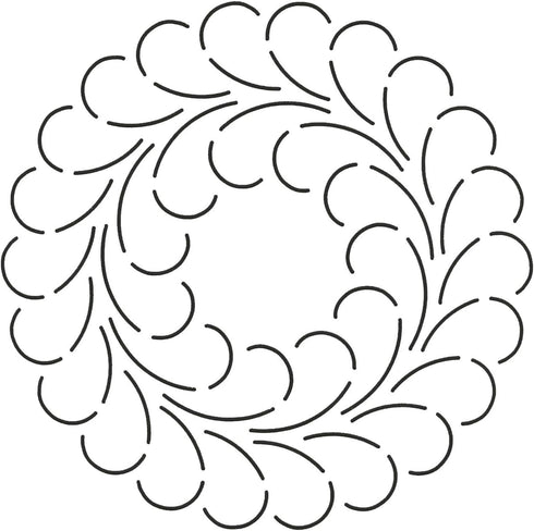 Quilting Creations Double Feather Quilt Stencil, 5-1/2 x 5-1/2"...